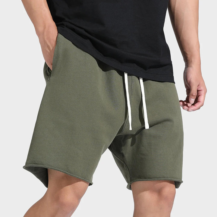 Herren Bequeme Sweatshorts mit elastischem Bund und Seitentaschen Aliams