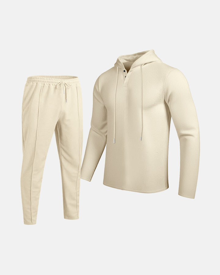 Herren sportliches Hoodie und Jogginghose Set mit atmungsaktiver Struktur Aliams