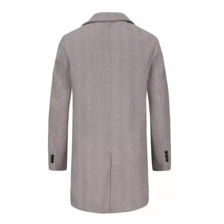Herren zeitloser Dufflecoat mit elegantem Hahnentrittmuster Aliams