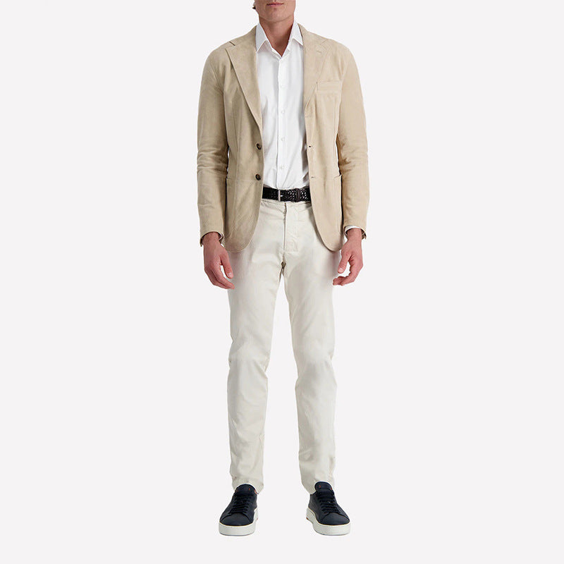 Herren elegante Wildlederjacke mit feiner Struktur Aliams