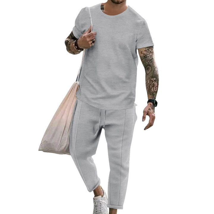 Herren Freizeit T-Shirt und Sweatpants Set mit modernem Schnitt Aliams