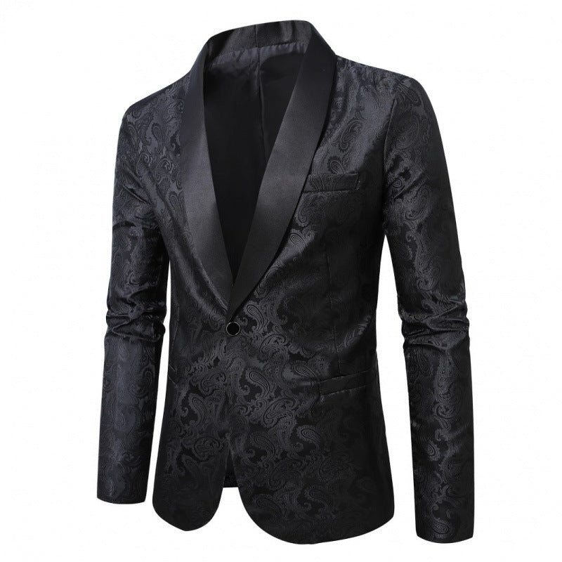 Herren eleganter Smoking-Blazer mit paisley Muster Aliams