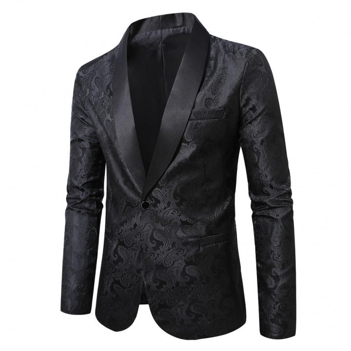Herren eleganter Smoking-Blazer mit paisley Muster Aliams