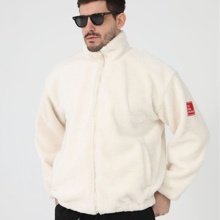 Herren Fleecejacke mit Stehkragen und praktischen Taschen Aliams