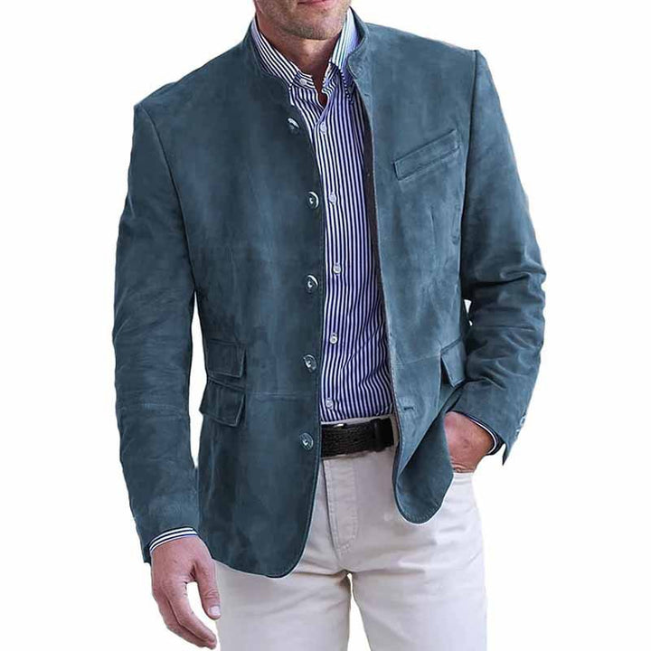 Herren elegante und modische Anzugjacke aus hochwertigem Leder Aliams