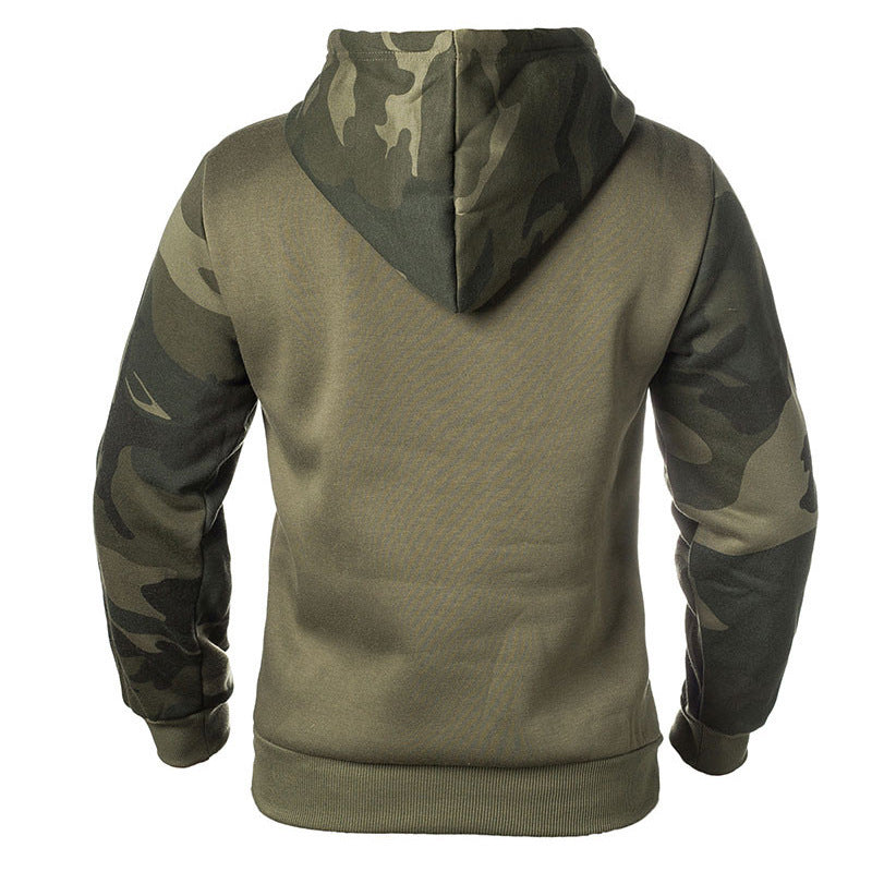 Herren Kapuzenpullover mit modernem Camouflage-Design und praktischen Taschen Aliams