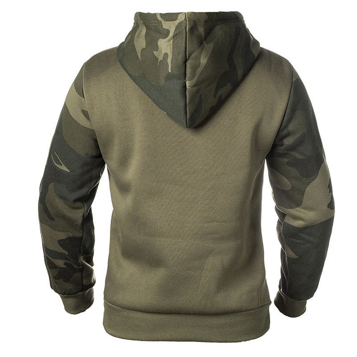Herren Kapuzenpullover mit modernem Camouflage-Design und praktischen Taschen Aliams