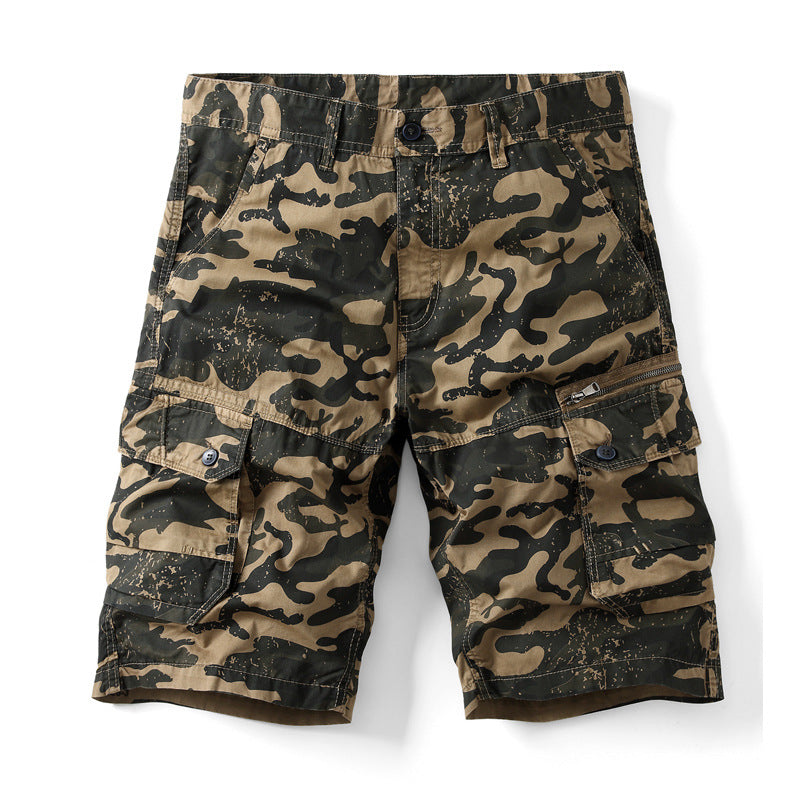 Herren Cargoshorts mit praktischen Taschen und modernem Camouflage-Muster Aliams