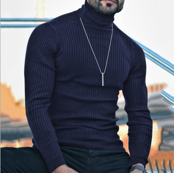 Herren Hochwertiger Rollkragenpullover mit strukturiertem Design Aliams