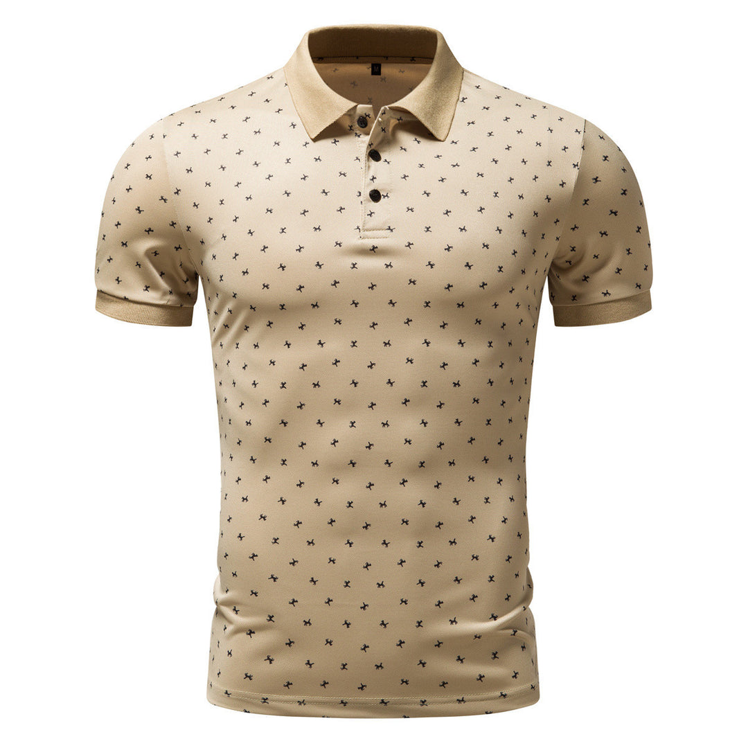 Herren Polohemd mit modernem floralem Design und hochwertiger Baumwollqualität Aliams