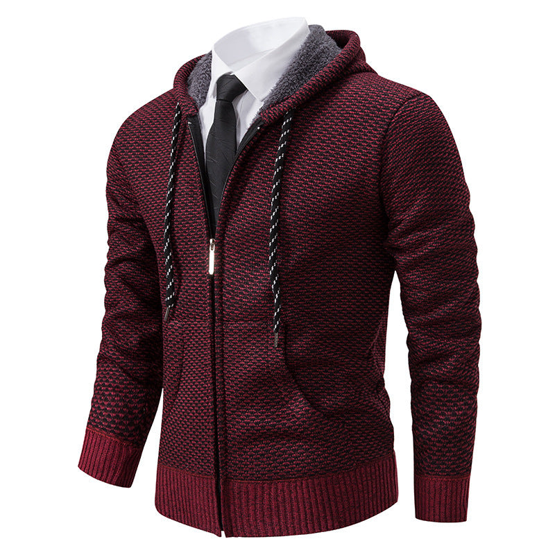 Herren stylische Kapuzenjacke mit weichem Innenfutter und eleganten Akzenten Aliams