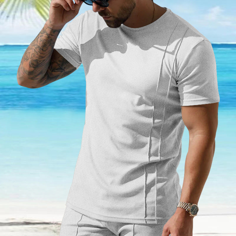 Herren Sportliches Kurzarm-T-Shirt mit strukturiertem Design Aliams