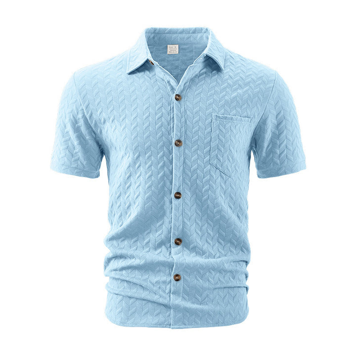 Herren Kurzarm-Hemd mit strukturiertem Design Aliams