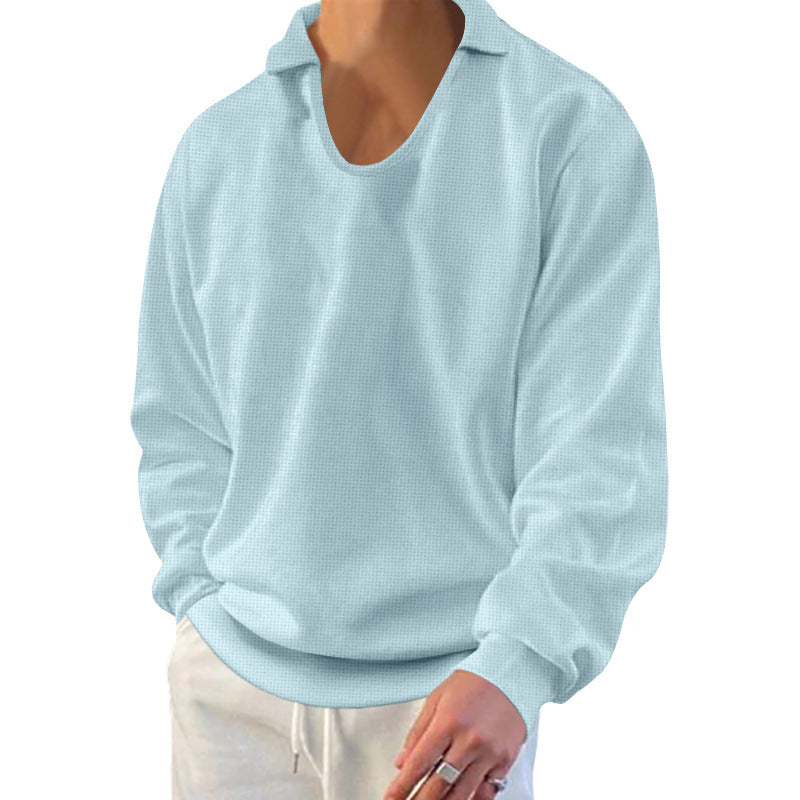 Herren Freizeitpullover mit lässigem Stehkragen und strukturiertem Design Aliams