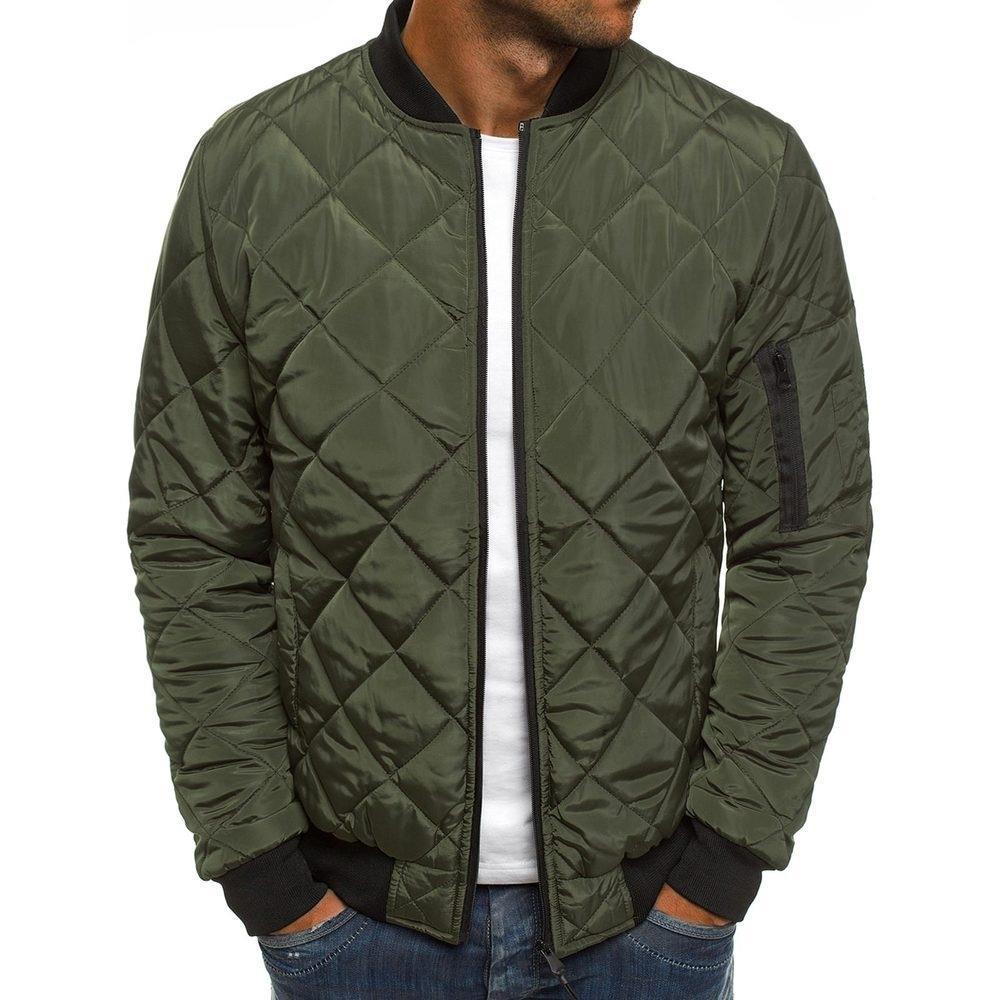 Herren Steppjacke mit elastischen Rippbündchen und praktischen Reißverschlusstaschen Aliams