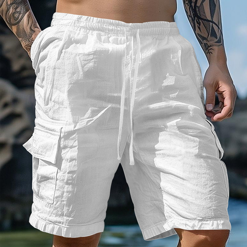 Herren Cargo-Shorts mit elastischem Bund und vielseitigen Taschen Aliams