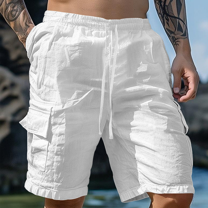 Herren Cargo-Shorts mit elastischem Bund und vielseitigen Taschen Aliams