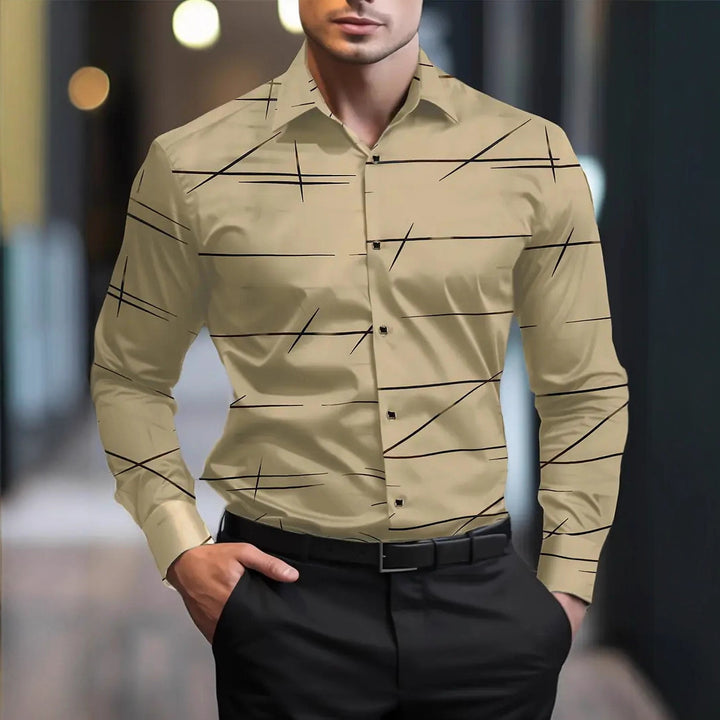 Herren Hemd mit raffiniertem Linienmuster Aliams