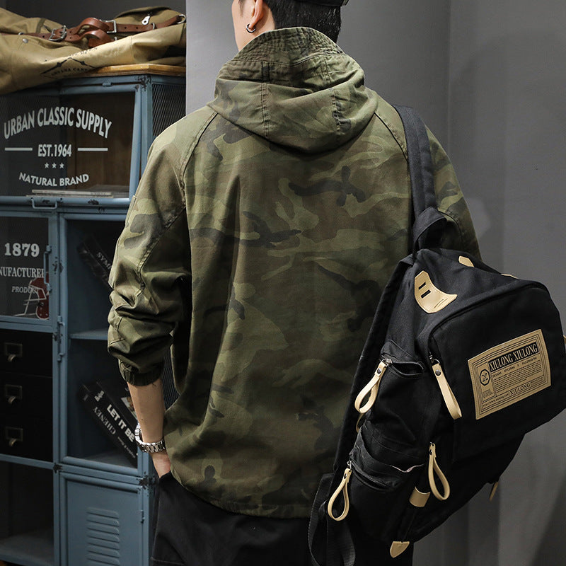 Herren Cargoweatherjacke mit praktischen Taschen und Kordelzug Aliams