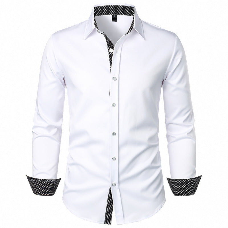 Herren elegantes Sommerhemd mit polierten Druckdetails Aliams