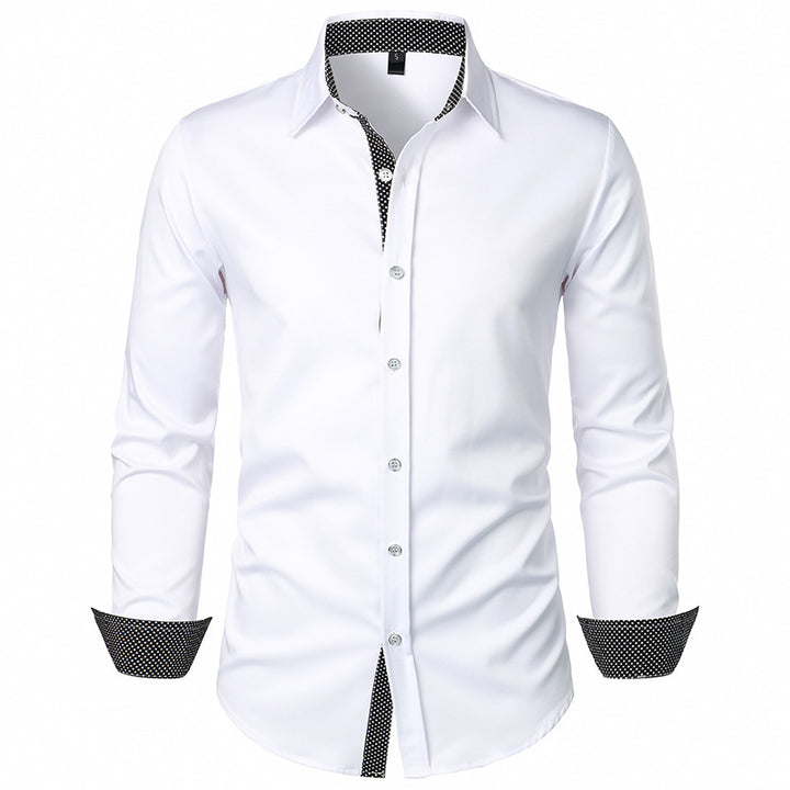 Herren elegantes Sommerhemd mit polierten Druckdetails Aliams