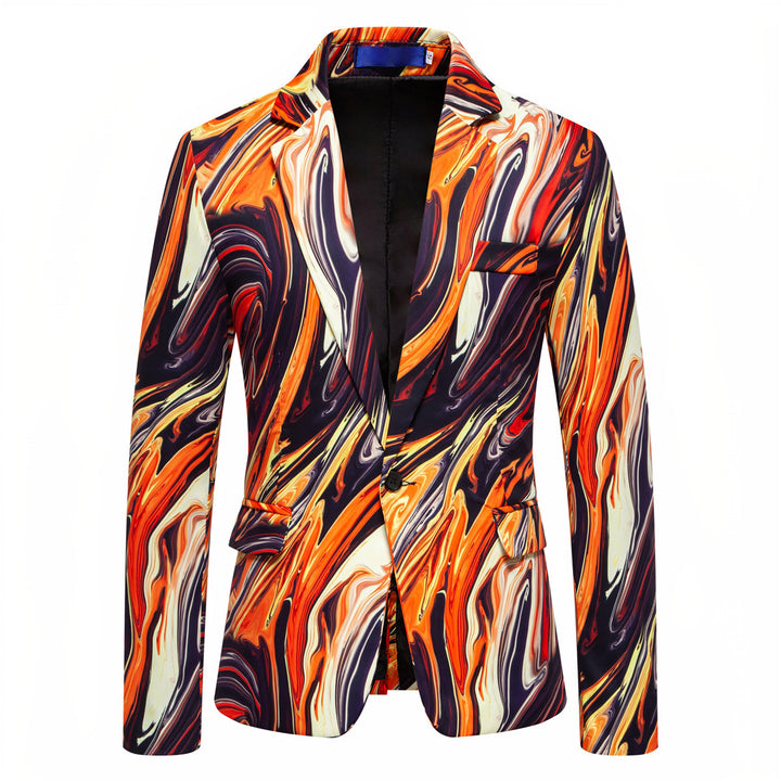 Herren Blazer mit auffälligem Marmormuster und elegantem Schnitt Aliams