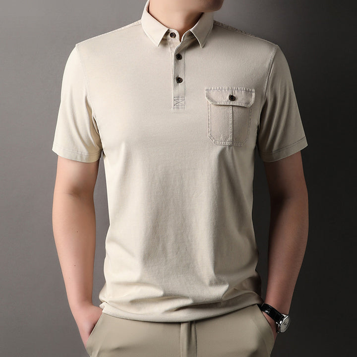 Herren Poloshirt mit praktischer Brusttasche und hochwertigem Baumwollmix Aliams
