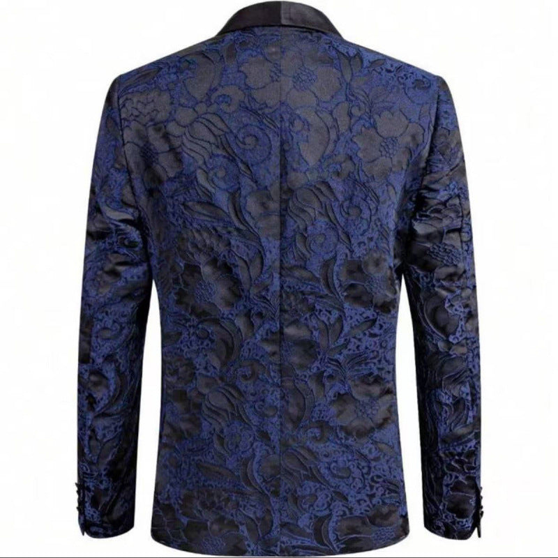 Herren Festlicher Jacquard-Smoking-Blazer Aliams