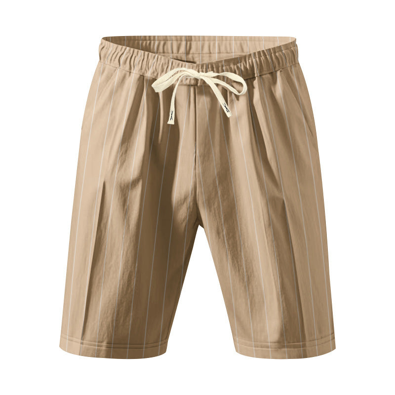 Herren Strandshorts mit Elastischem Bund und Stilvollem Streifenmuster Aliams