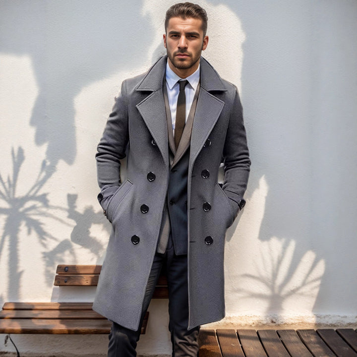 Herren eleganter Woll-Mantel Aliams