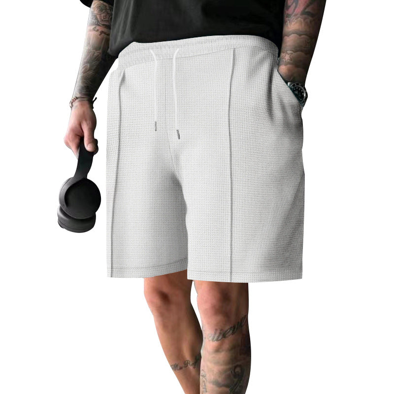 Herren atmungsaktive Fitness-Shorts mit elastischem Bund und Seitentaschen Aliams