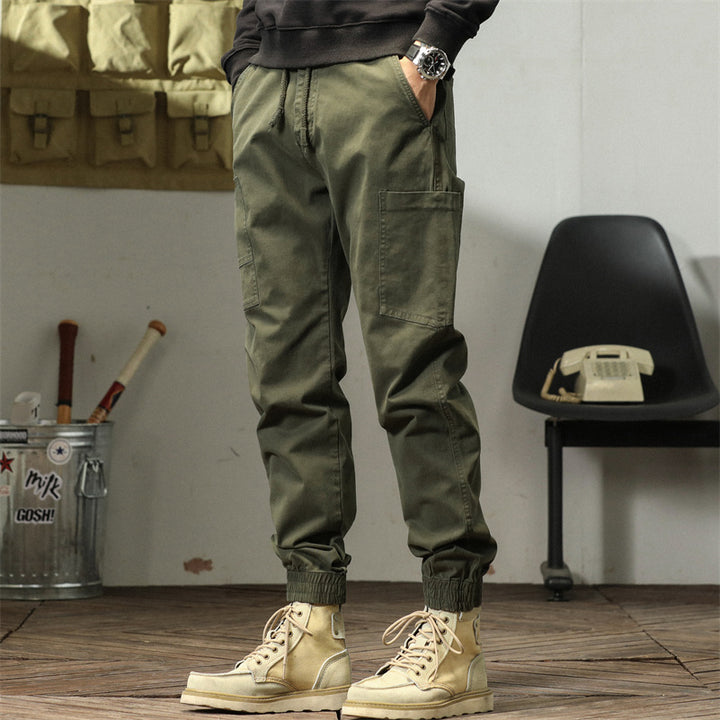 Herren komfortable Cargo-Hose mit praktischen Seitentaschen Aliams