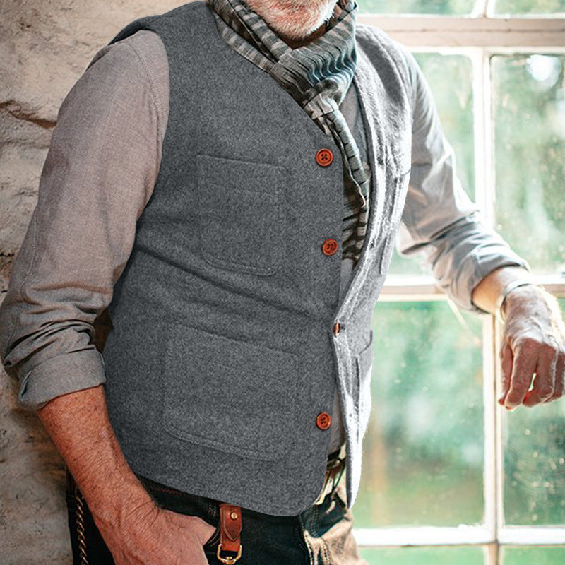 Herren Weste mit praktischen Taschen und eleganter Knopfverarbeitung Aliams