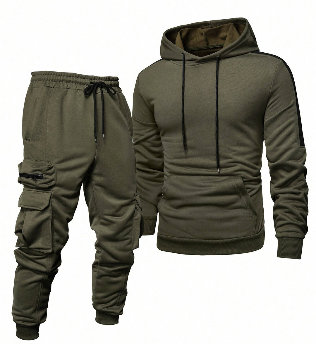 Herren Komfortables Hoodie- und Jogginghosen-Set mit praktischen Taschen Aliams