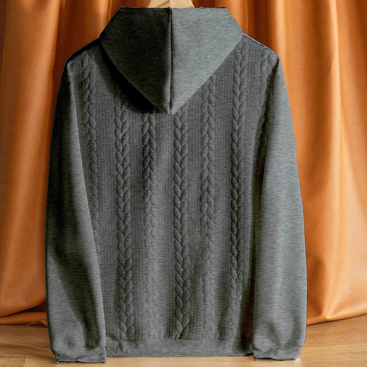 Herren eleganter Kapuzenpullover mit strukturiertem Design Aliams