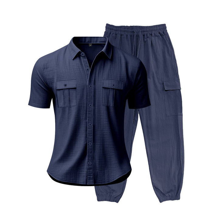 Herren Freizeit-Set mit praktischen Taschen und atmungsaktiver Struktur Aliams