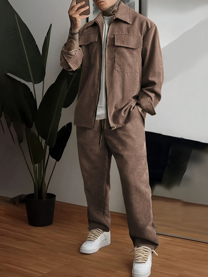 Herren Flanelljacke mit praktischen Taschen Aliams