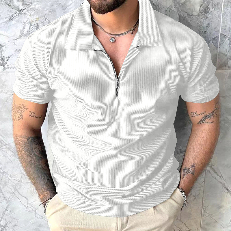 Herren Polohemd mit elegantem Reißverschluss Aliams