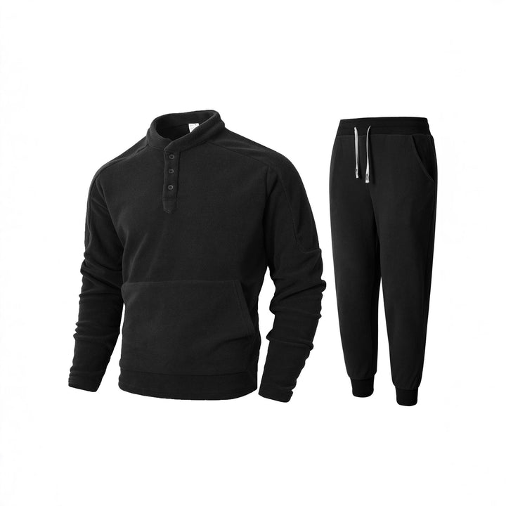 Herren Fleece-Sweatshirt mit hochschließendem Kragen und praktischen Seitentaschen Aliams