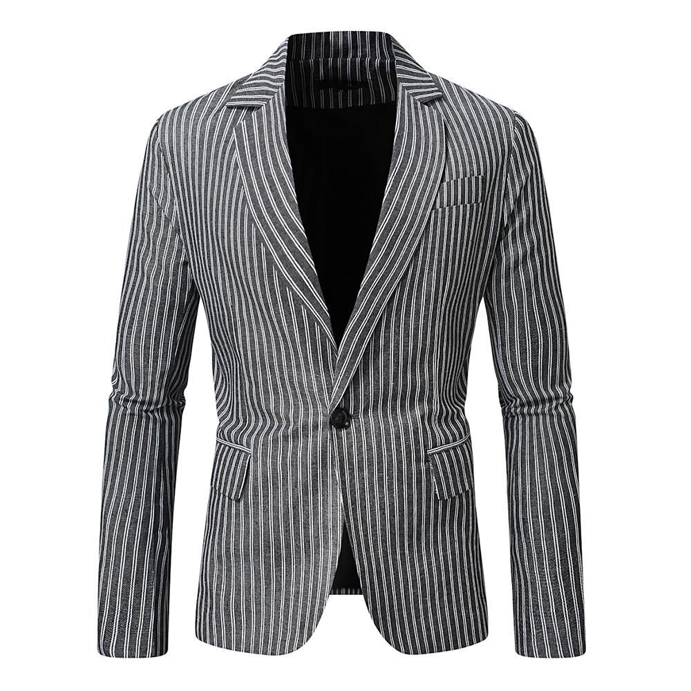 Herren eleganter Blazer mit feinen Streifen Aliams