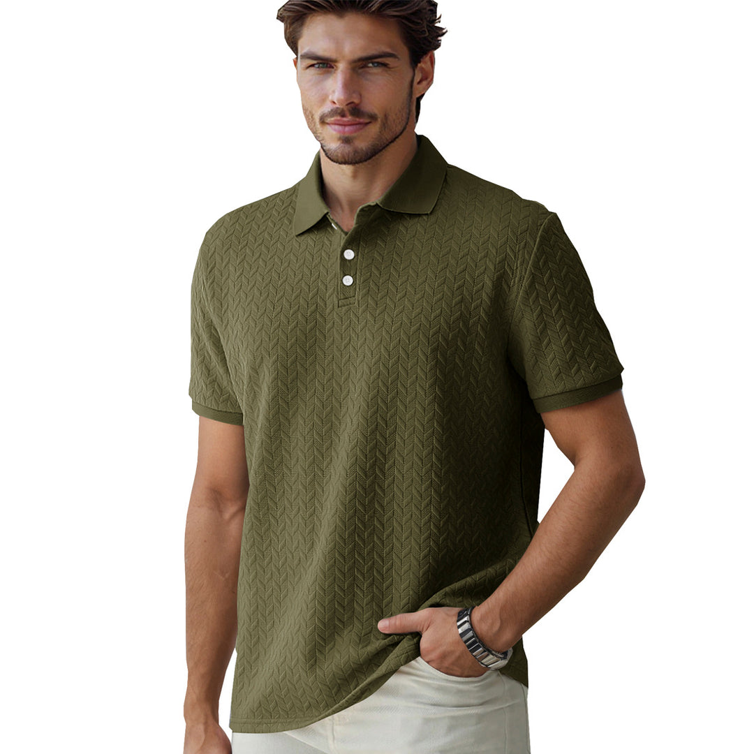 Herren sportliches Poloshirt mit strukturiertem Design Aliams