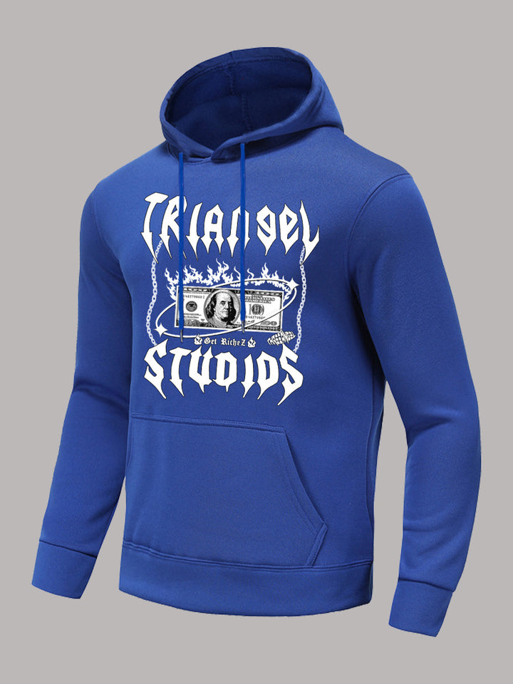 Herren Kapuzenpullover mit kreativem Grafikdruck Aliams