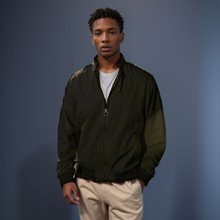 Herren vielseitige Übergangsjacke mit praktischen Taschen und modernem Stehkragen Aliams