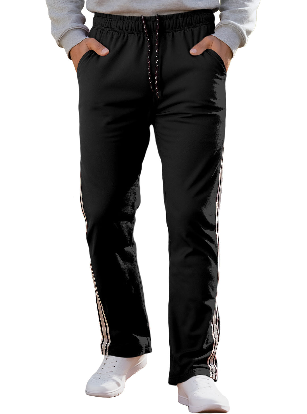 Herren Sportliche Trainingshose mit seitlichen Streifen Aliams