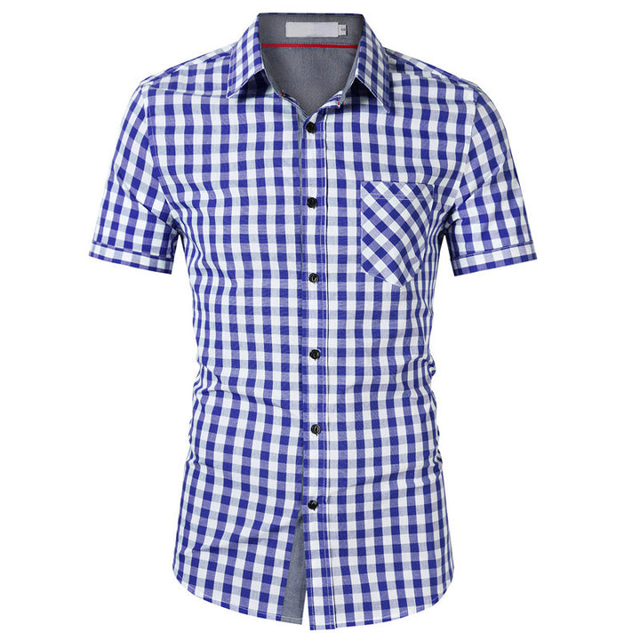 Herren Kurzarm-Hemd im klassischen Karodessin Aliams