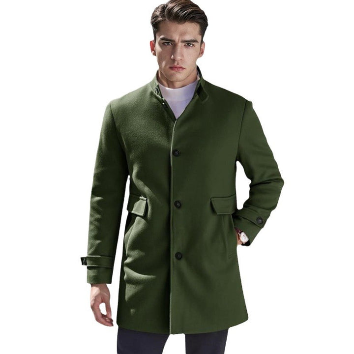 Herren eleganter Außenmantel mit praktischen Taschen Aliams