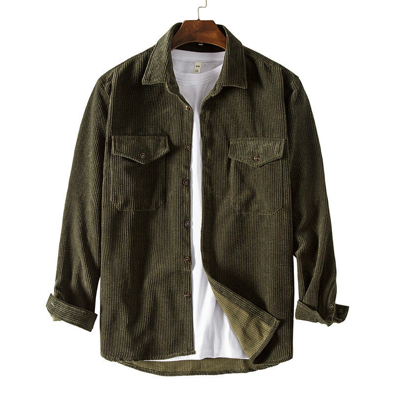 Herren Karierte Overshirt aus hochwertigem Baumwollmischung mit Brusttaschen Aliams