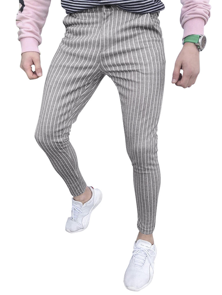 Herren elegante Slim-Fit Jeans im modernen Streifenmuster Aliams