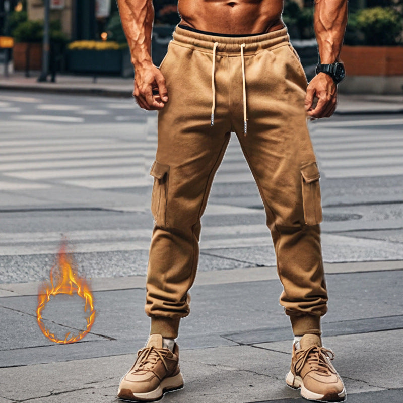 Herren Sportliche Cargo-Jogginghose mit elastischem Bund und praktischen Taschen Aliams