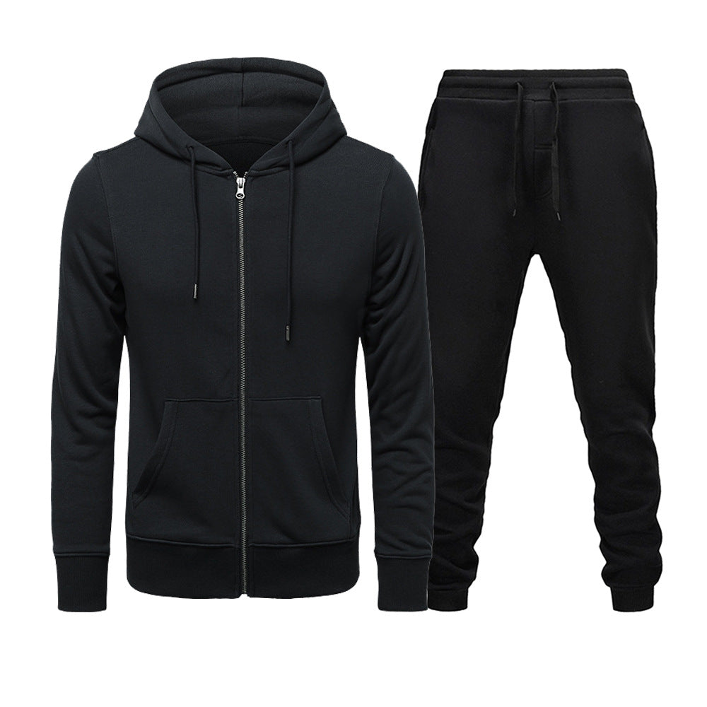 Herren Sportlicher Fleece Hoodie und Jogginghose Set Aliams